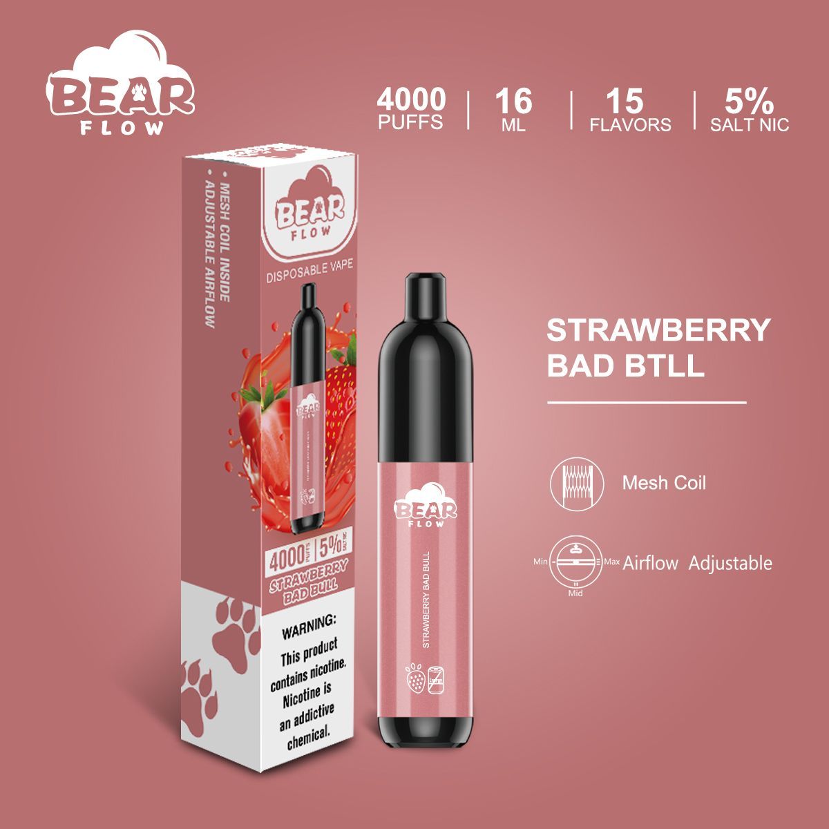 Bear Flow 4000 Puffs - Baldwin Tobacco