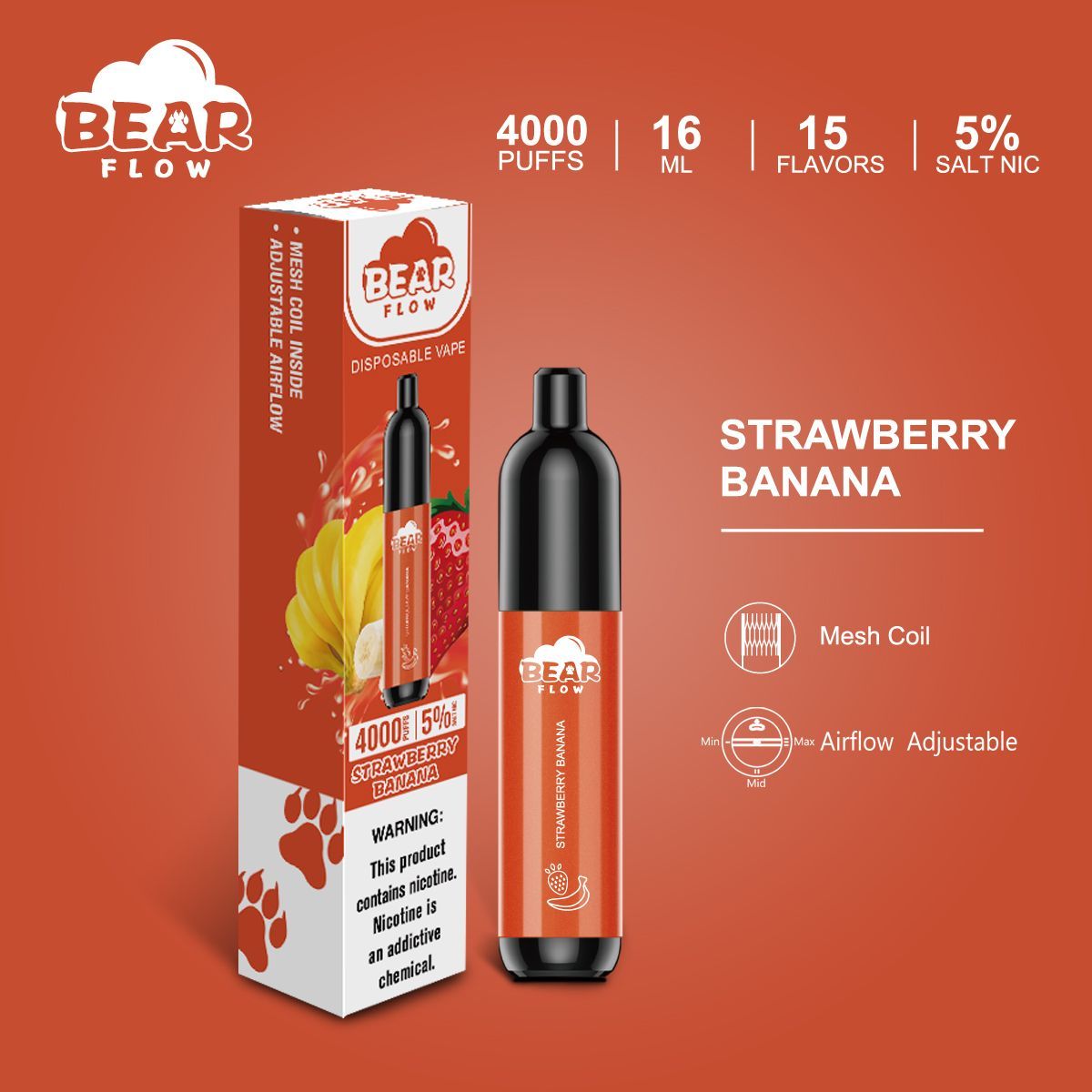 Bear Flow 4000 Puffs - Baldwin Tobacco