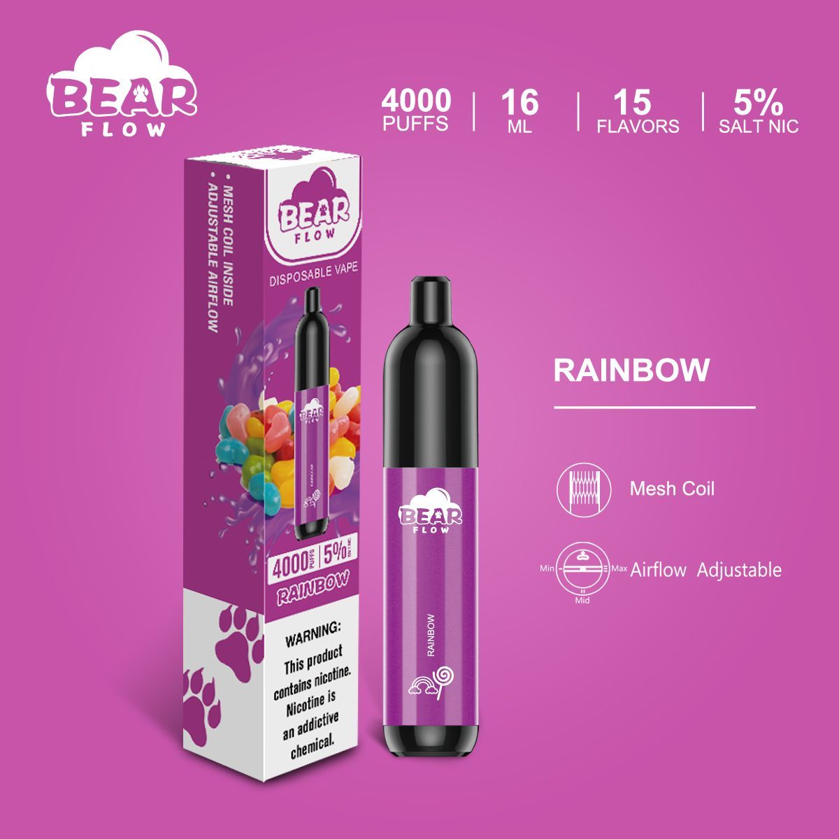 Bear Flow 4000 Puffs - Baldwin Tobacco